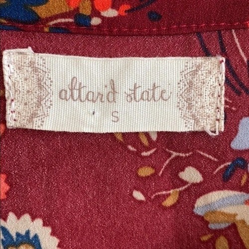 Altar’d state burgundy fall floral Dress - Picture 11 of 13