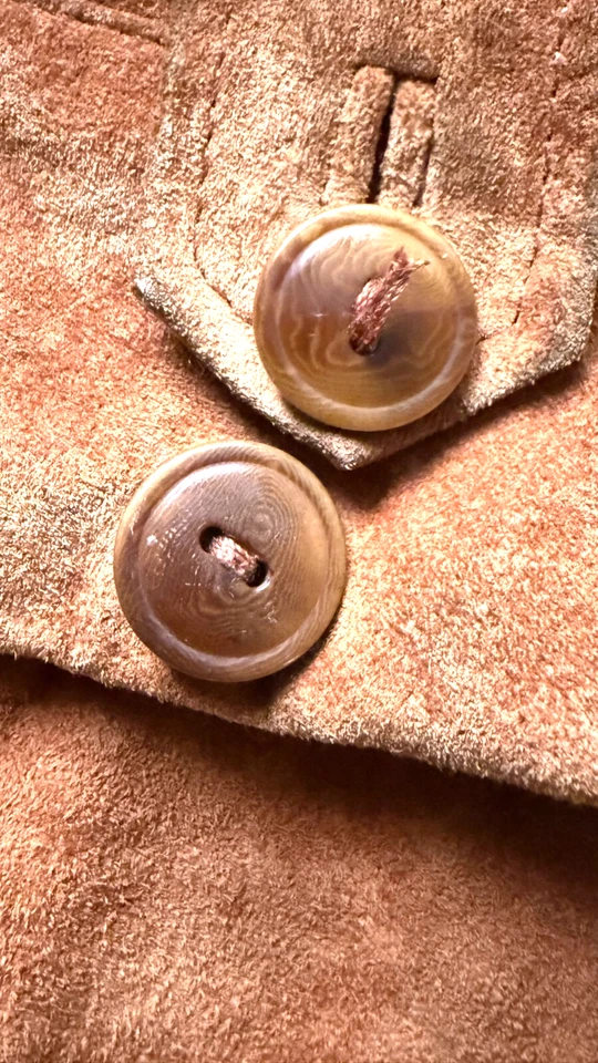 Lujo Gamuza Cuero Genuino HUNGRÍA PARÍS Talla 40 Shell Col Cobre + Forro de Lino Foto 4 de 4