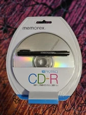 Memorex 10 Pack Printable CD R with CD Marker