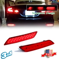 For 2013-15 Honda Civic Sedan LED Rear Bumper Reflector Tail Brake Signal Lights