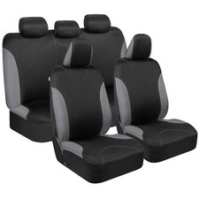 Car Seat Covers For Girls Full Set Front And Rear Seat Protectors Gray