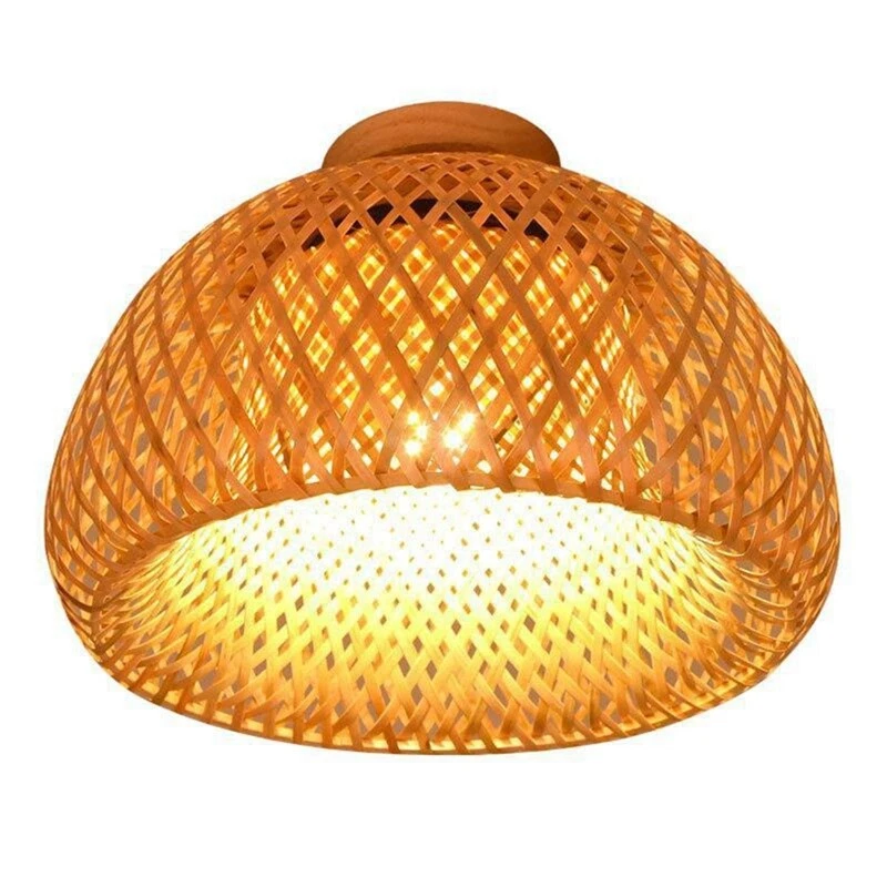 Bamboo flush sale mount light fixture