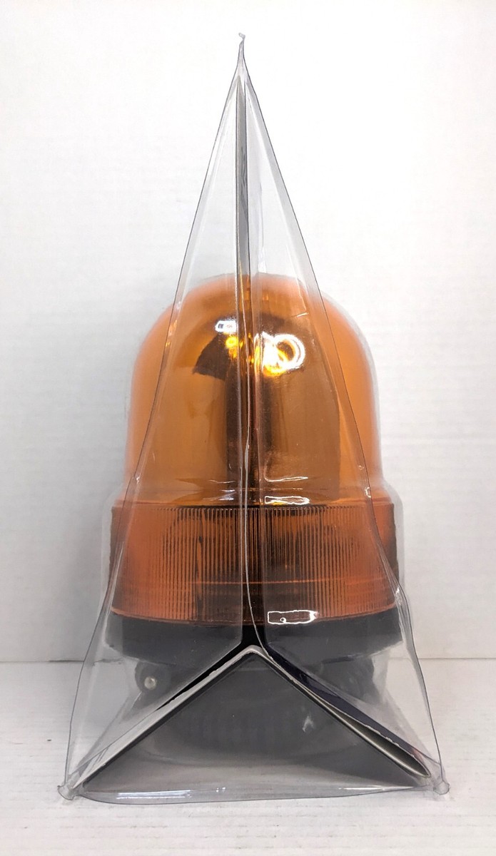 NEW Road Pro 12V Amber Revolving Signal Light Strong Magnetic Base