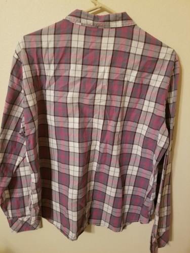Lee riders youth girls size XL pink gray plaid long sleeve 2 pockets 26 L 26 a - Picture 6 of 12