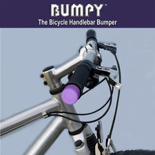BUMPY END PLUG Bike Handlebar Soft Safe Secure Best Fit Grip Cap Lavender Pair