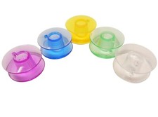 5 Bobine in Plastica Colorate (Arcuate) per Macchine da Cucire Singer (Presa Apollo)