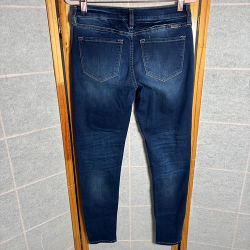 Kancan Women's 5/26 Dark Wash Cropped Ankle Skinny Jeans High Rise - Picture 5 of 9