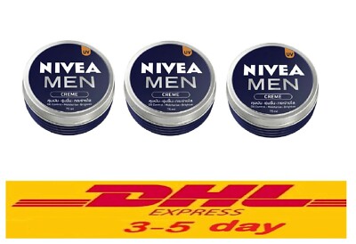3 x 75ml : NIVEA MEN CREME Oil Control Face Skin Soft Moisturize Body UV Protect