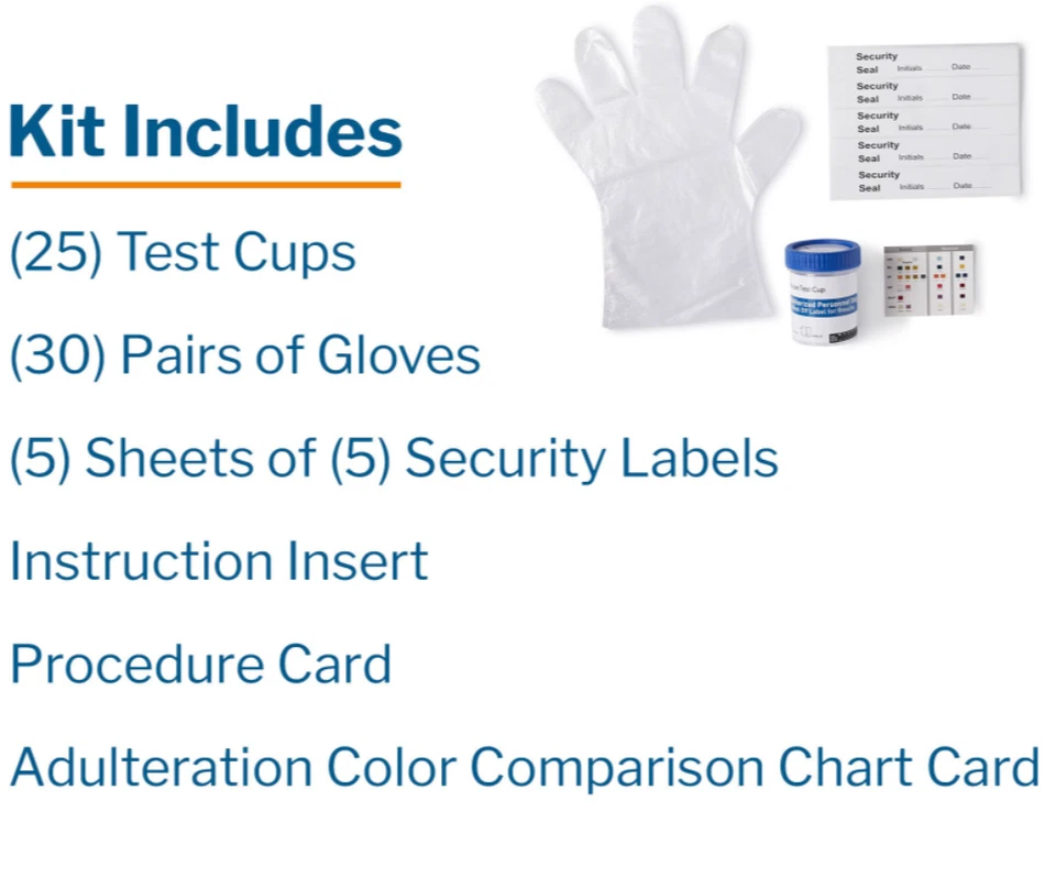 McKesson 12-Panel Drug Test Kit 25/Box CLIA Waived Urine MPN: 16-6125A3 AMP-THC - Image 2 of 3