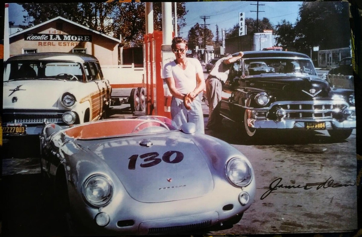 Porsche 550 Spyder James Dean The Final Ride Rare Car 24x36 Poster