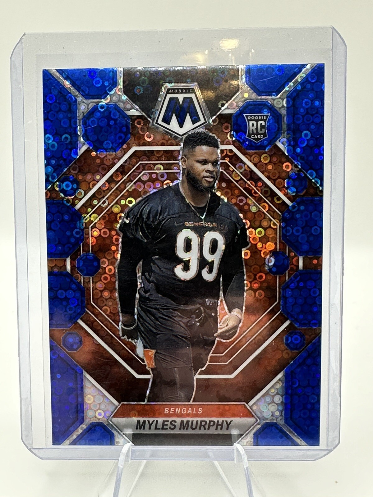 2023 Panini Mosaic - Rookies No Huddle Blue Mosaic Prizm #351 Myles Murphy 48/75