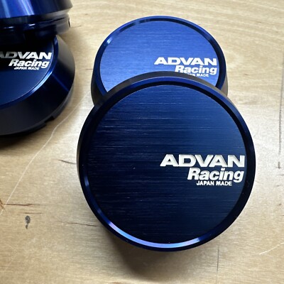 ADVAN ストラップ Advan Racing Center Cap 63mm High Light Brownish Silver Set