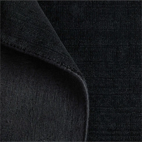 Alfombra tradicional telar a mano alfombra de viscosa negra, alfombra de seda artística anudada a mano Foto 3 de 4