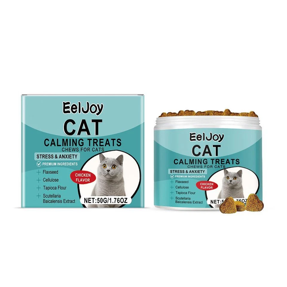 Eeljoy Katze beruhigende Leckereien - Stress- & Angstlinderung - Hühnergeschmack