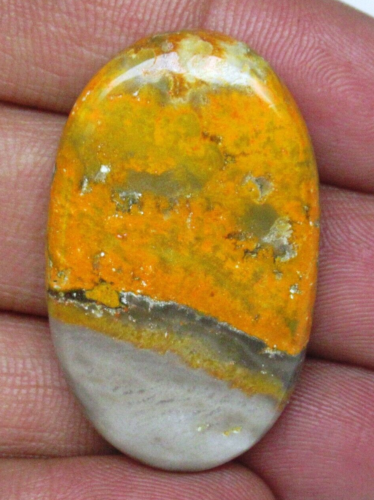 Natural Bumble Bee Jasper Cabochon Oval 44.05 Cts Loose Gemstone J 3443 - Picture 1 of 5