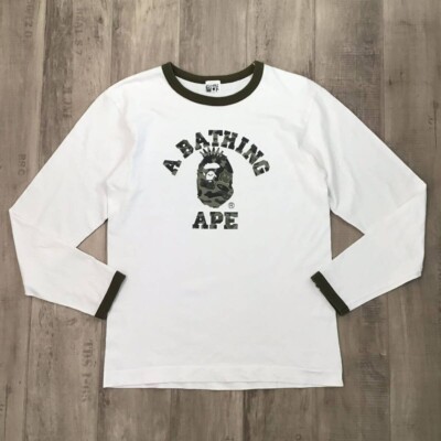 APE BAPE KAWS 1st Camo カレッジロゴ　ロンt tシャツ　s s-l400.jpg