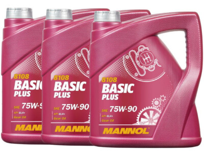 3x4 LITER 75W90 MANNOL BASIC PLUS GETRIEBEÖL API GL4+ VOLLSYNTHETISCH 75W-90