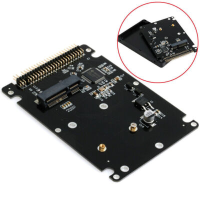 1 Pcs Msata To 44 Pin IDE Interface 2.5'' Standard Hard Disk Box Black Plastic