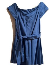 Halston Heritage (Navy) Notched-neck cocktail style short dress