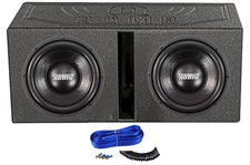 (2) Sundown Audio E-10 V.4 D2 10" 750w RMS Subwoofers+Vented Sub Box Enclosure