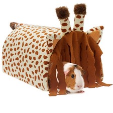 Guinea Pig Hideout, Fleece Tunnel House Small Pet Cage Accessories