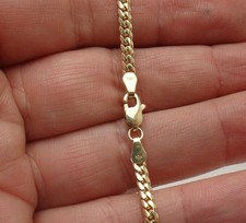 Tight Miami Cuban Curb Link Ankle Bracelet Anklet Real Solid 10K Yellow Gold
