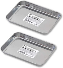 Rectangle Stainless Steel Small Tray 2Pcs/Set 5.3" X 7.3"X 0.8" , Kitchen Organ