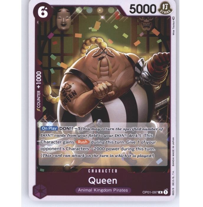 Queen OP01-097 Rare Romance Dawn One Piece Foil Near Mint