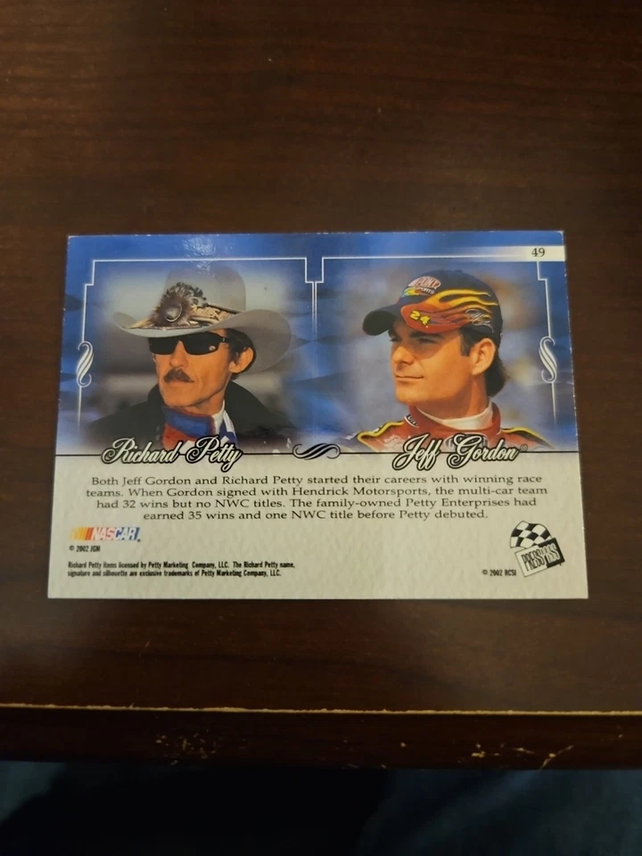 Tarjeta firmada con autógrafo Press Pass VIPS Richard Petty (AU) #49 2002 Press Pass Foto 2 de 4