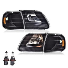 For 97-03 Ford F150 1997-2002 1998 1999 Expedition Black Headlightscorner Light