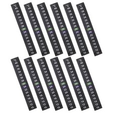 12 Pcs Adhesive Fish Tank Temperature Stickers Aquarium Strips Thermometer
