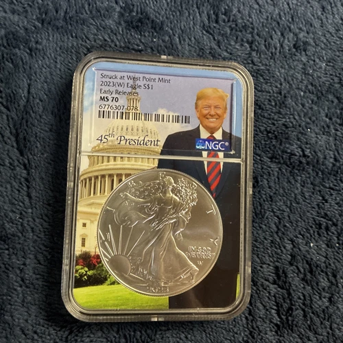 2023 W American silver eagle Early Release, MS 70 NGC Trump holder