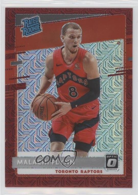 2020 Panini Donruss Optic Rated Rookie Choice Red Prizm 34/88 Malachi Flynn 10yl