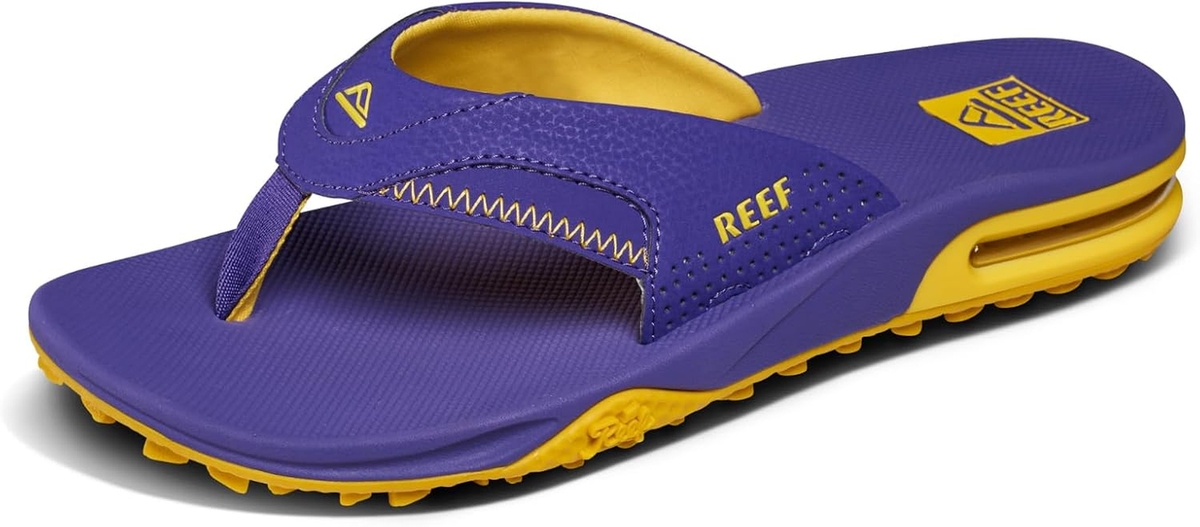 Reef Fanning Pre-Game Bottle Opener Flip‎ Flops Sandals Purple Gold Men Size 8 REEF Men main image 3