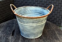 Nostalgie PflanzküBel 23Cm Blumentopf ÜBertopf Shabby Rost Gartendeko
