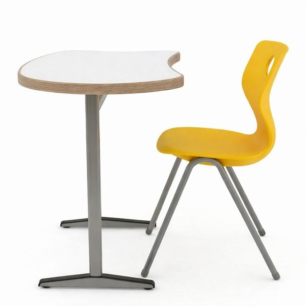 SchulmöBel Set Schreibtisch Mit Stuhl Modern Metallgestell Holzoptik-image