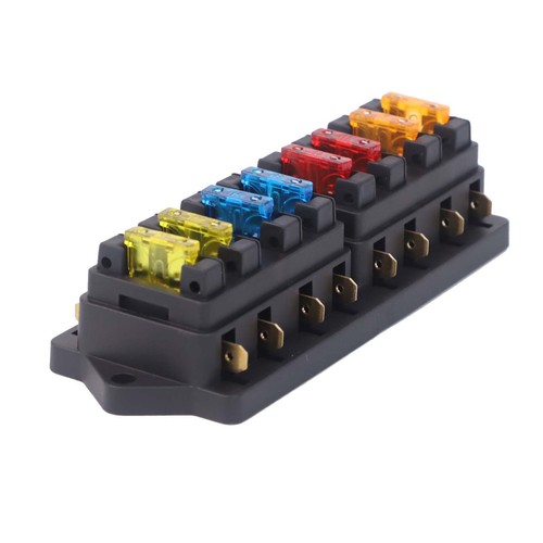 Sturdy Black Plastic 8 Gang Fuse Box with Clear Cover for Easy Viewing - Picture 16 of 18
