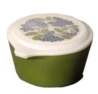 VINTAGE PYREX GRAPES 1QT Green CASSEROLE, LID & DISH #473 Promo **VERY GOOD**