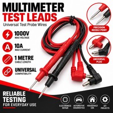 Universal Digital Multimeter MultiMeter Test Lead Probe Wire Pen Cable 1000V 10A