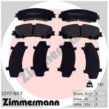 Satz Bremsbeläge Bremsklötze vorne für Nissan X-Trail 3 T32 | 24227012