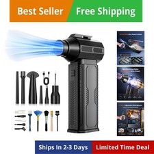 Compressed Air Duster, 130,000RPM Ultra-Powerful Cordless Electric Air Duster...