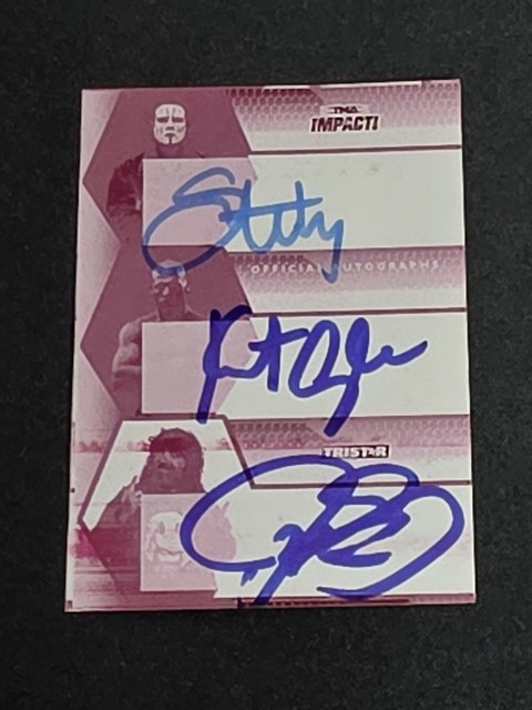 Sting/Kurt Angle/Mick Foley 2009 TriStar TNA Impact #IA78 Auto Plate 071600