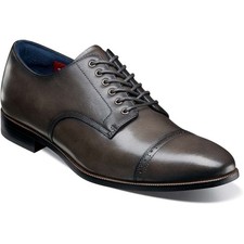 Stacy Adams William Gray Waxy Leather Classic Cap Toe Oxford USA Men Size 