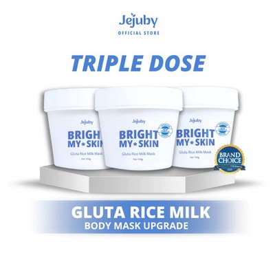 3x Jejuby Gluta Rice Milk Bleaching Sleeping Body Mask 100g