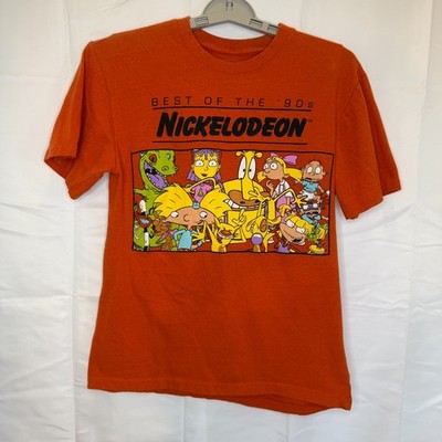 Nickelodeon Best of the  90s Cartoon T-Shirt Orange Size Medium M Womens