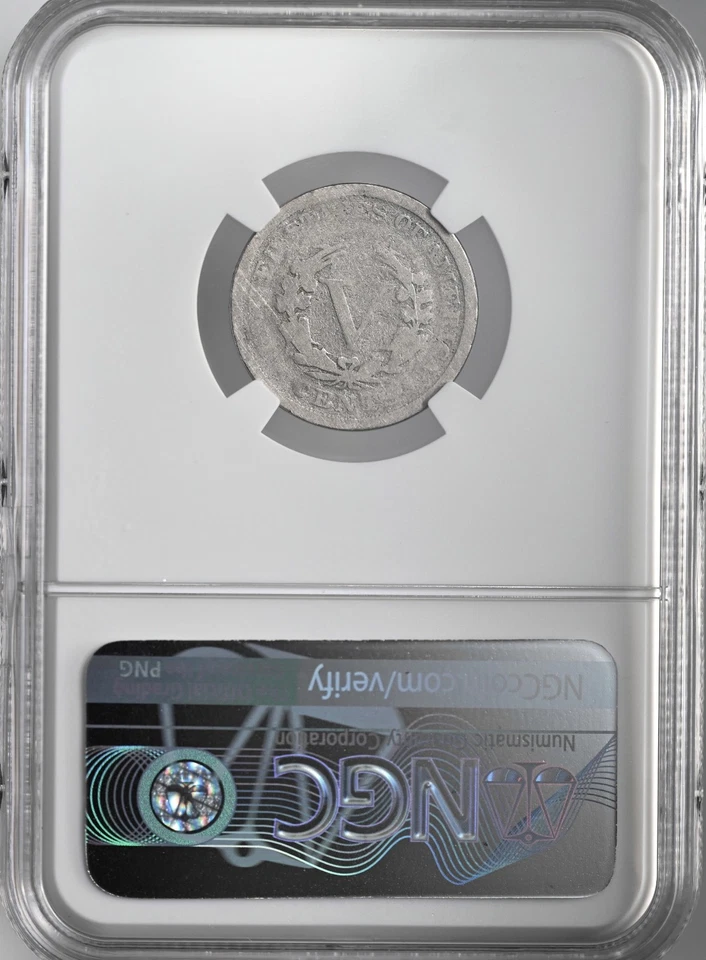 1886 5C LIBERTY V NICKEL NGC AG DETAILS "REV SCRATCHED" 8404747-025 (WEAK DATE) - Image 4 of 4