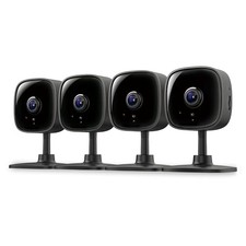 TAPO BY TP-LINK 1080P INDOOR SECURITY CAMERA FOR BABY MONITOR PET 4-PACK -BLACK