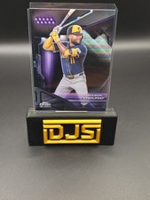 2026 Topps Chrome Black Jackson Chourio Purple Refractor Numbered/75