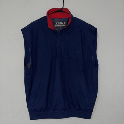 Zero Restriction Gore-tex Vtg 1/4 Zip Golf Vest Mens Blue Sleeveless USA Sz XL