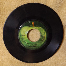 BEATLE George Harrison 45rpm Apple Record MY SWEET LORD & ISN'T IT A PITY